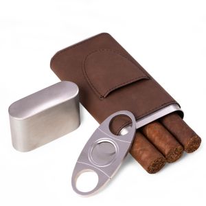Harrison Brown Leather Cigar Case