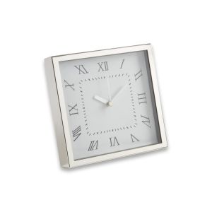 Serpa Silver Plated Modern Design Desk Clock