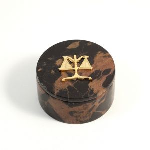 "Themis" Round Box- Tiger Eye