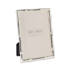Bamboo Design 4" x 6" Silver Plated Picture Frame