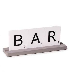 BAR Scrabble Design Sign