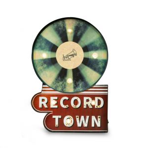 "Record Town" Sign