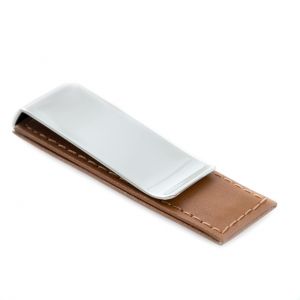 Henry chrome money clip with accent