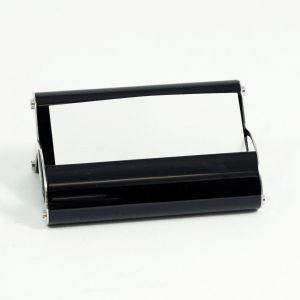 Stainless Steel Business Card Holder with Black Enamel Finish