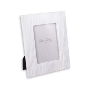 Talin White Genuine Marble 4" x 6" Picture Frame