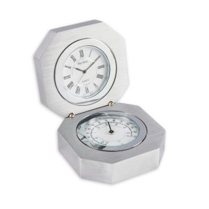 Stainless Steel Pocket Watch and Thermometer